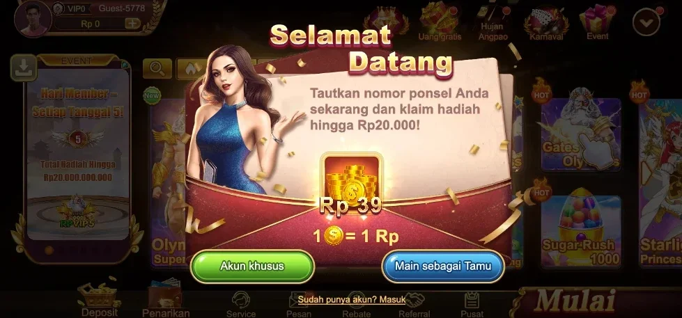 Tampilan Lobby RP777